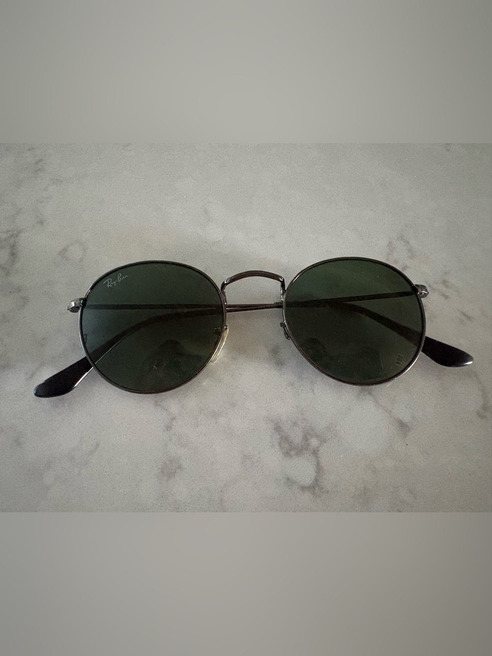 Ray-Ban Round Metal Sunglasses in Green and Silver
